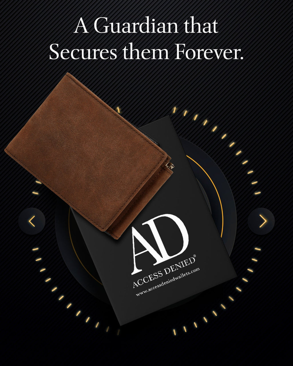 Vegan Leather Trifold Wallet with Money Clip