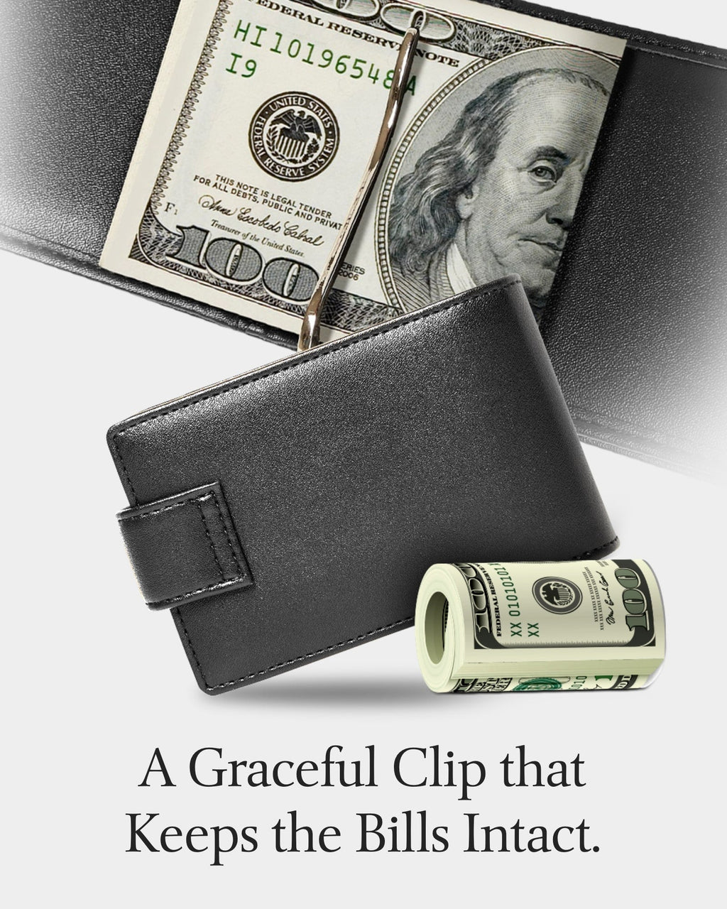 Vegan Leather Snap Bifold Wallet