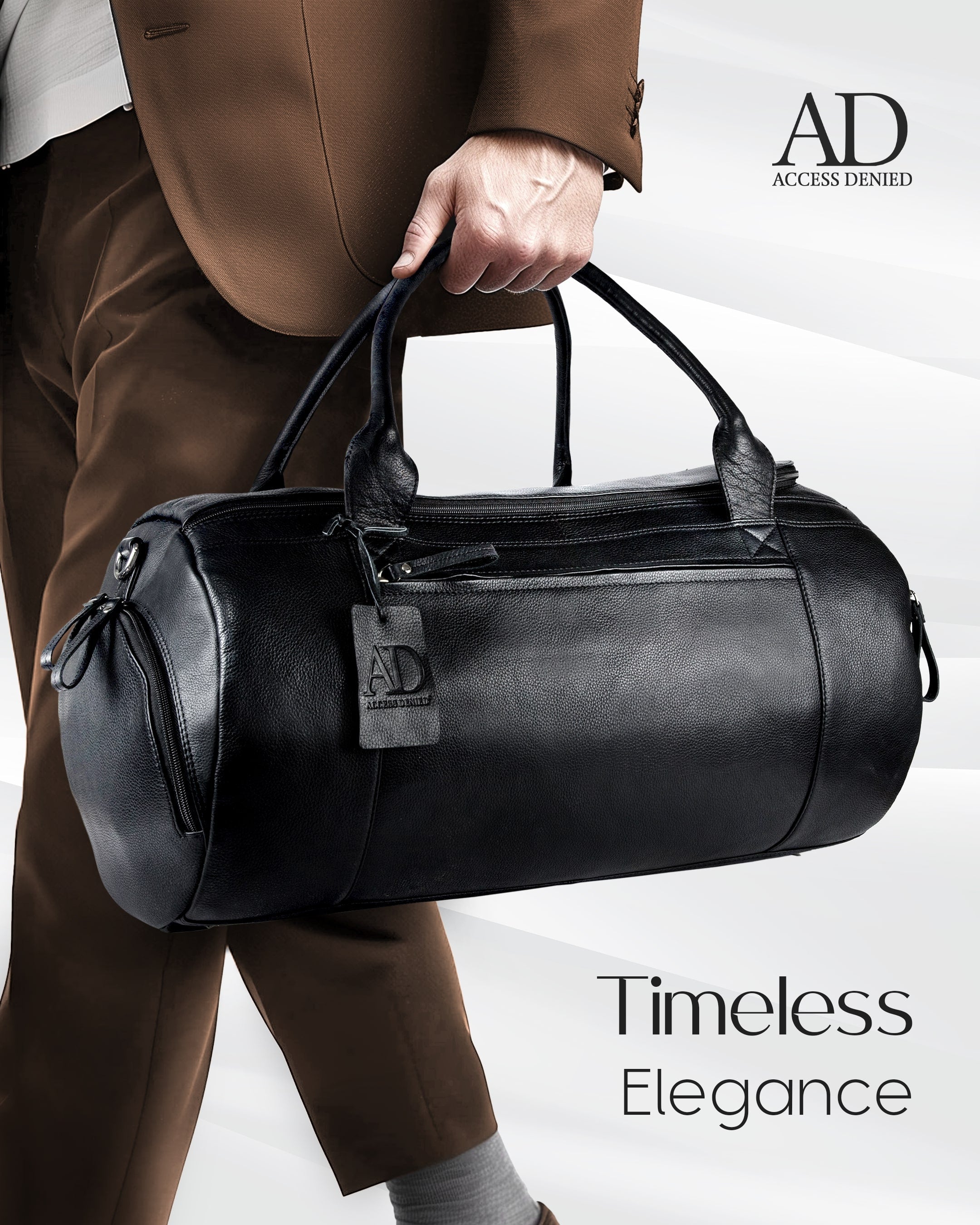 Genuine Leather Travel Duffel Bag