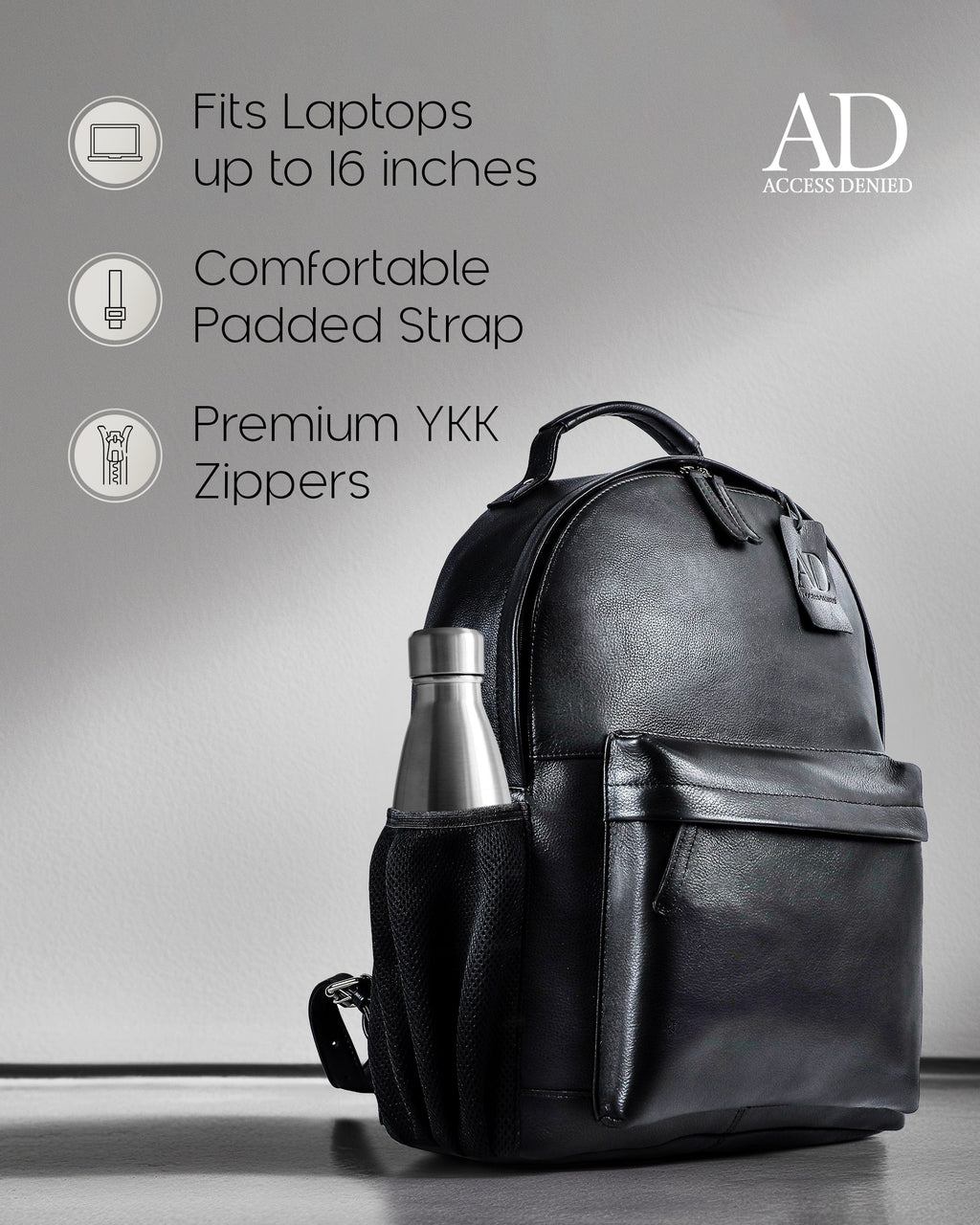Genuine Leather Laptop Backpack
