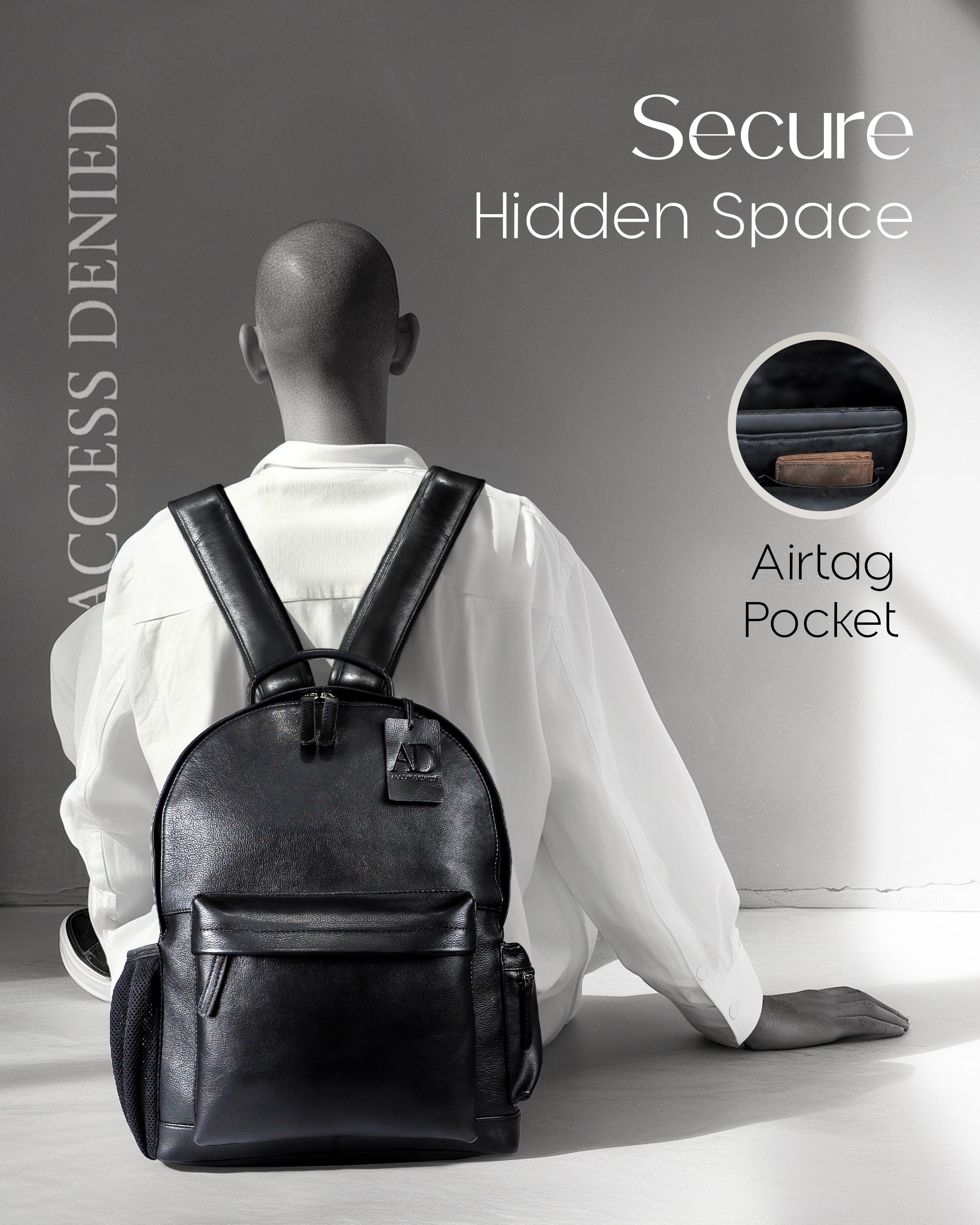 Genuine Leather Laptop Backpack