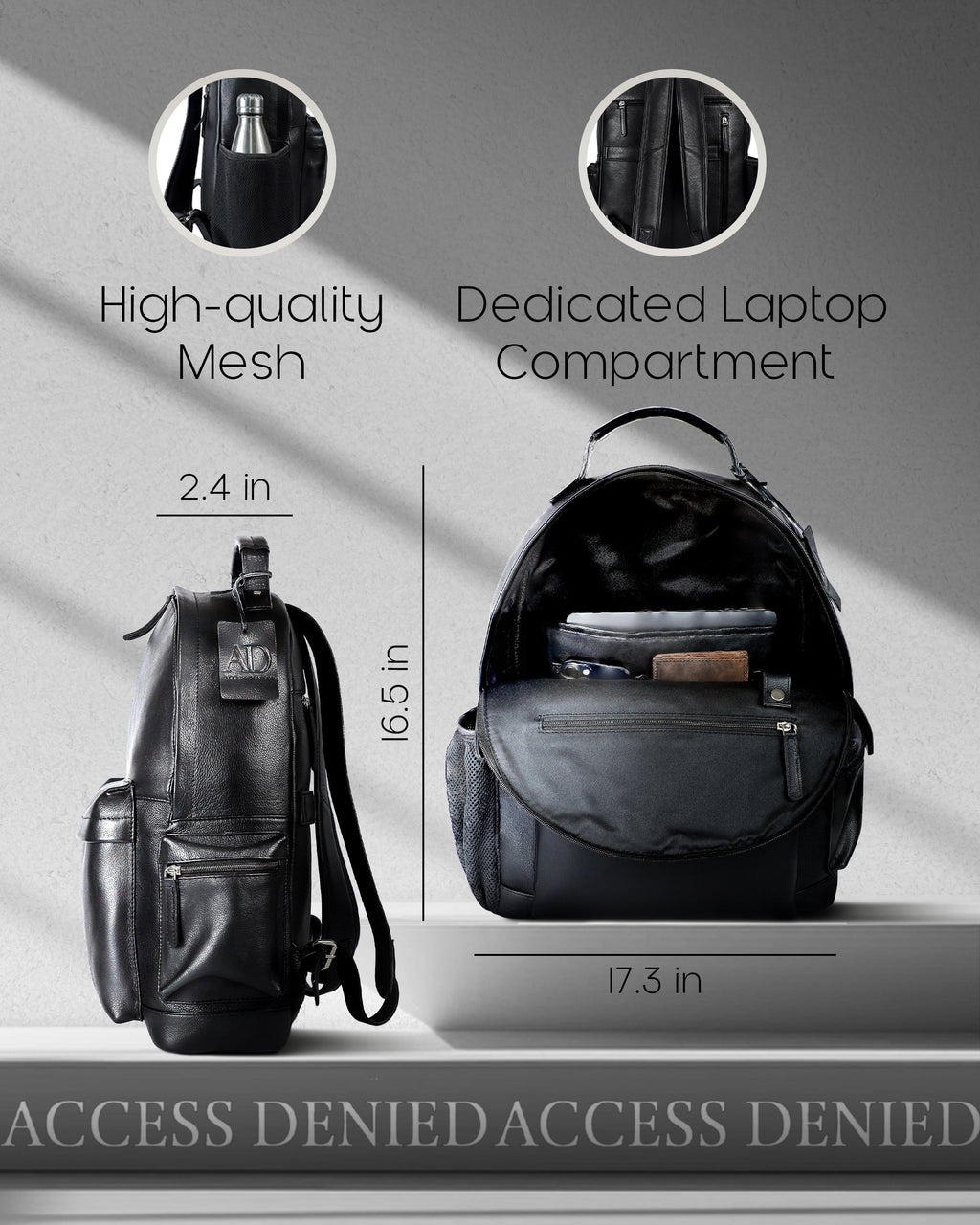 Genuine Leather Laptop Backpack