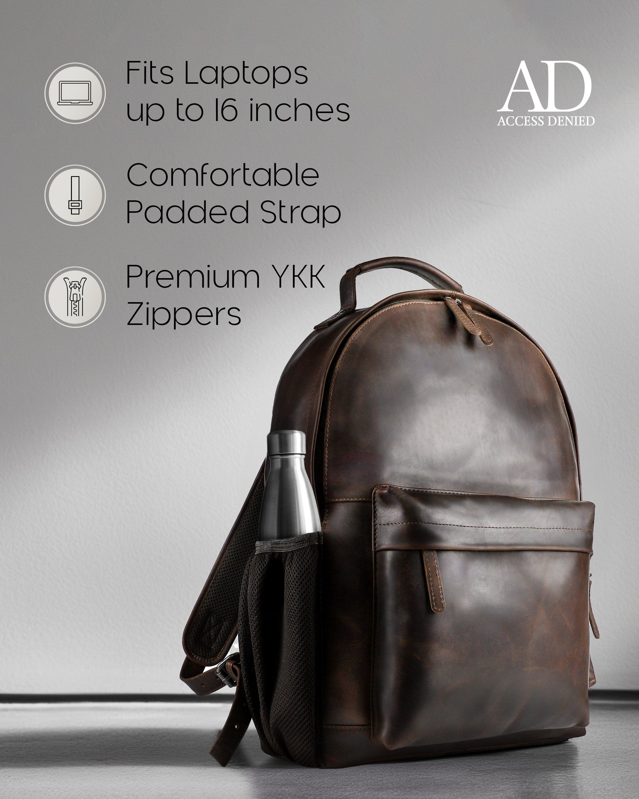 Genuine Leather Laptop Backpack
