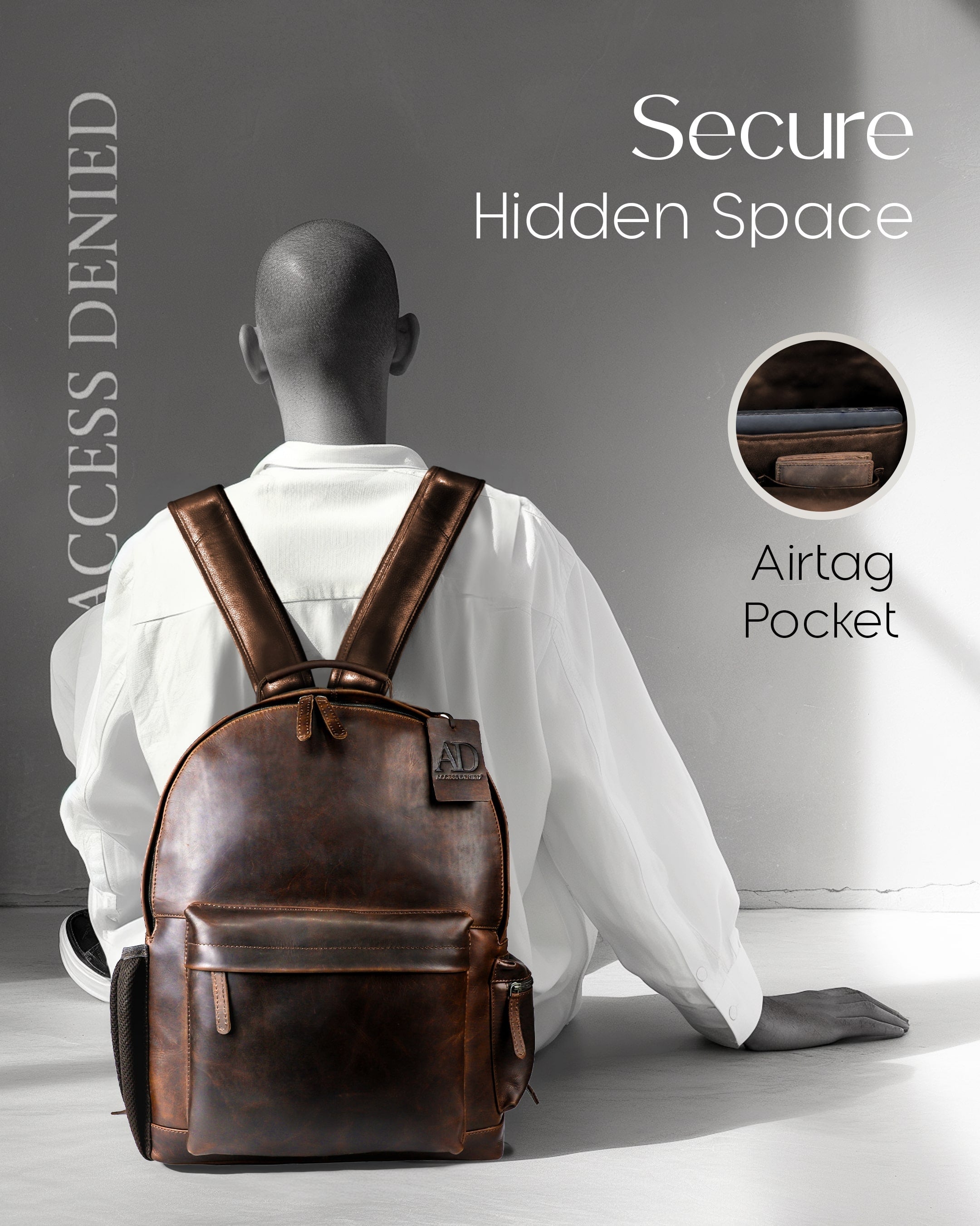 Genuine Leather Laptop Backpack