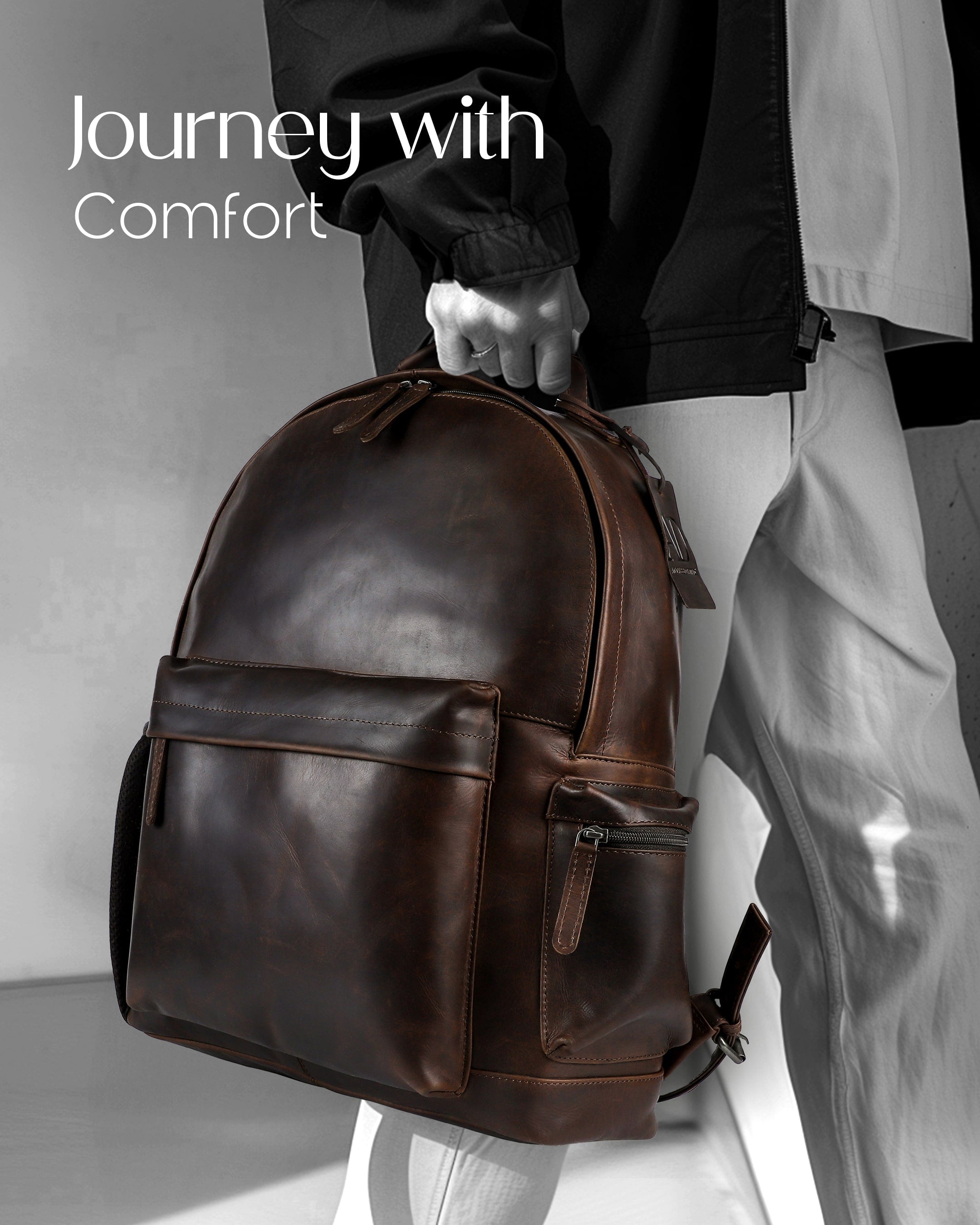 Genuine Leather Laptop Backpack