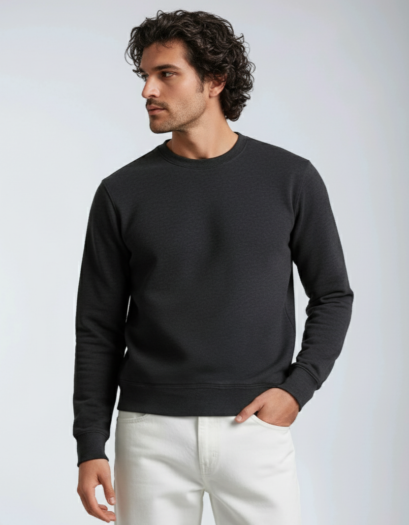 Midweight Crew Neck Fleece Sweatshirt