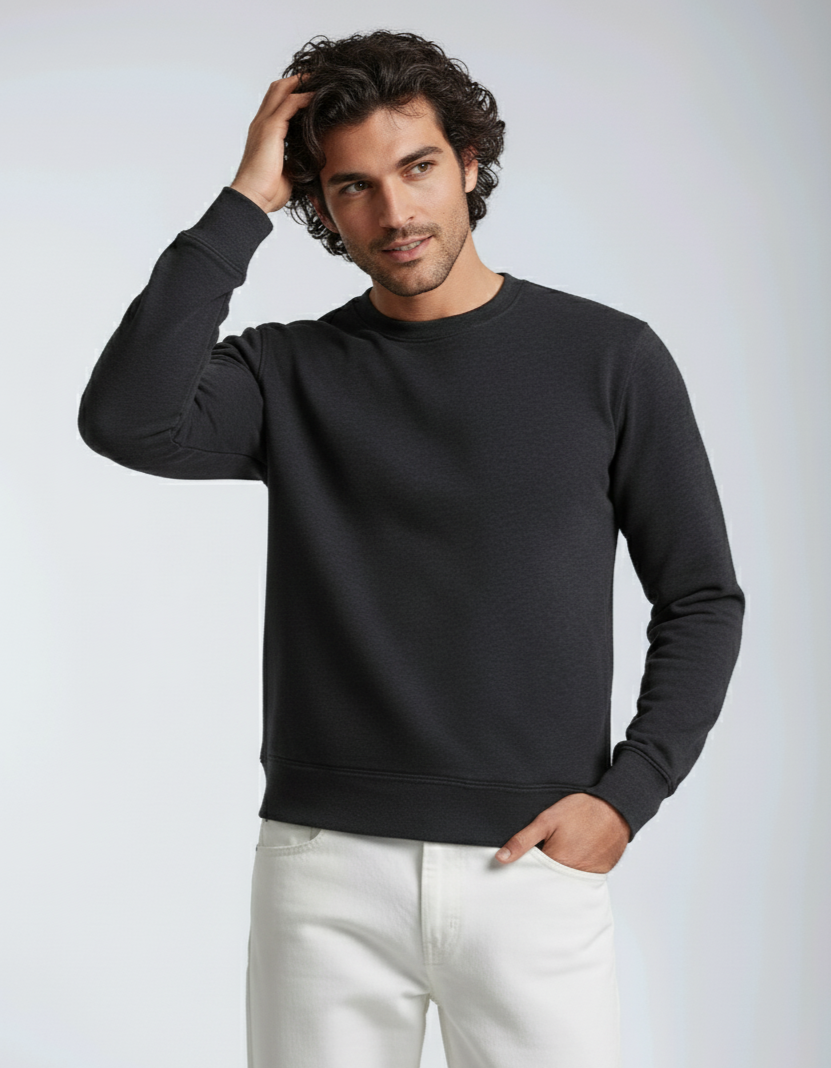 Midweight Crew Neck Fleece Sweatshirt