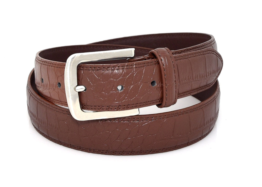 Flat Edge Genuine Leather Belt