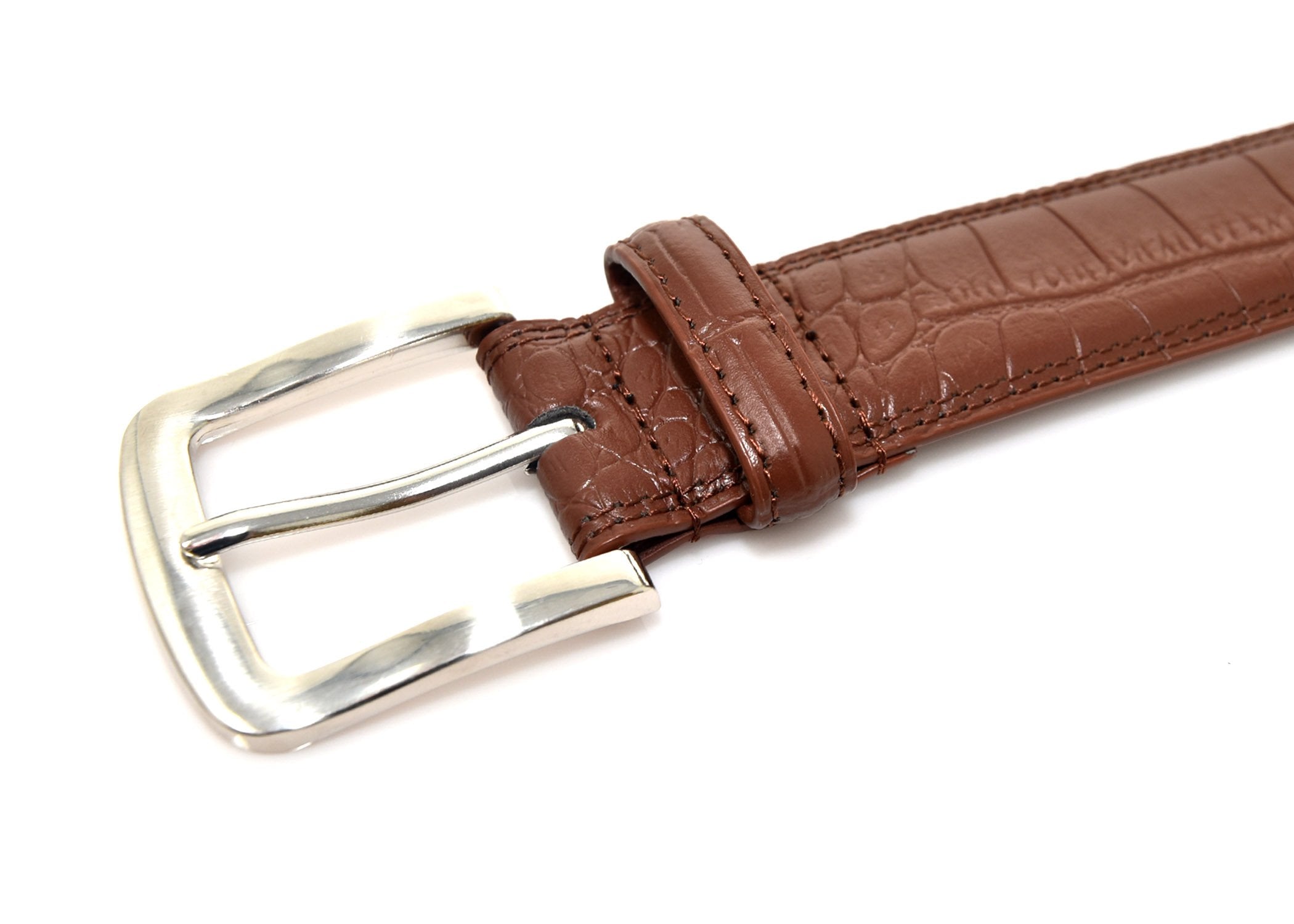 Flat Edge Genuine Leather Belt